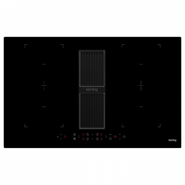 Индукционная варочная панель с вытяжкой Korting HIBH 84980 NB