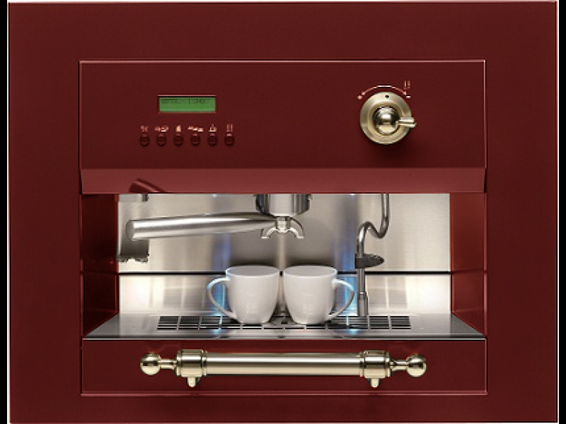 Кофемашина Ilve ES-645C Burgundy (ручки латунь)