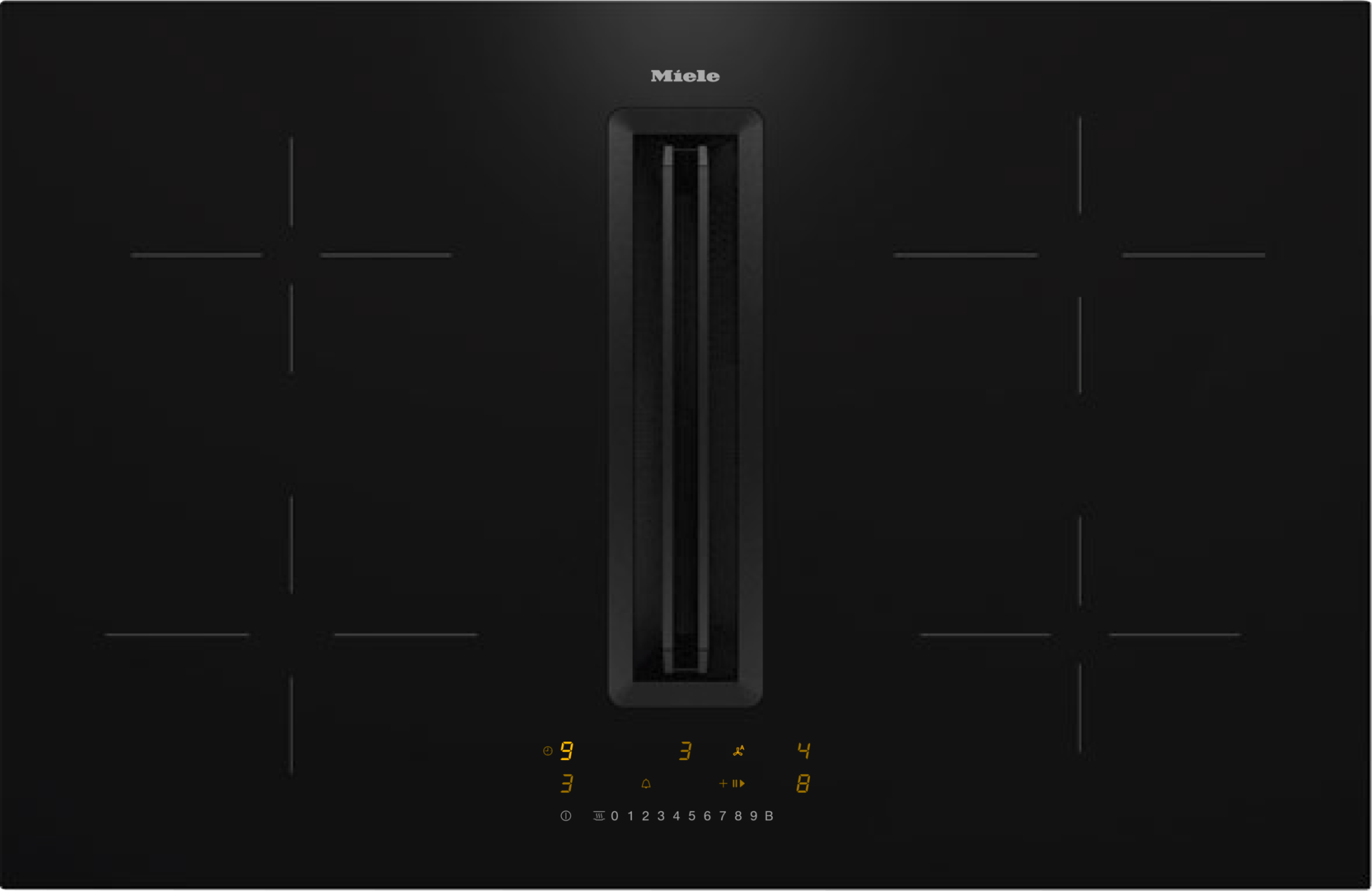 Варочная панель индукционная с вытяжкой  Miele KMDA 7272 A FL (отвод)