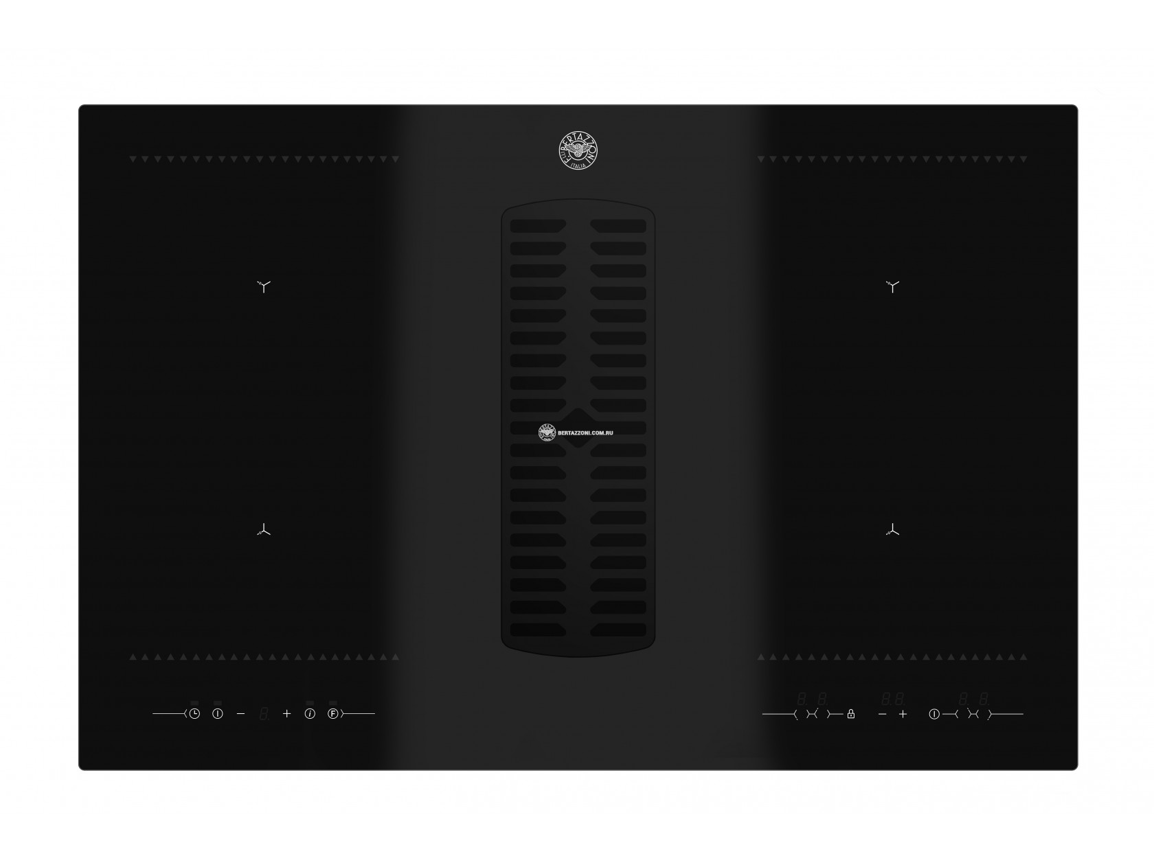 Варочная панель со встроенной вытяжкой Bertazzoni P784ICHNE