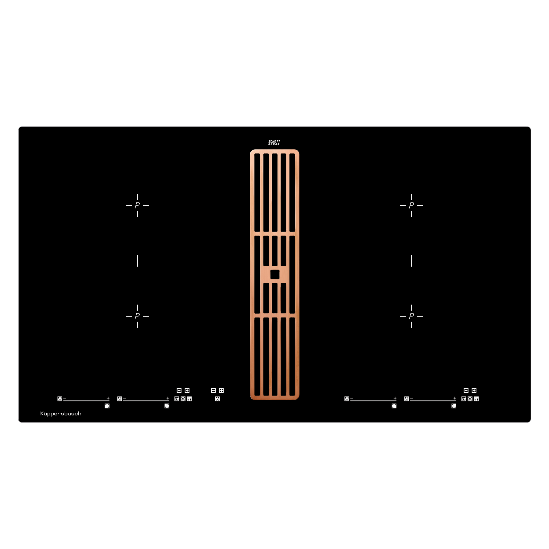 Индукционная варочная панель со встроенной вытяжкой Kuppersbusch KMI 9800.0 SR Copper