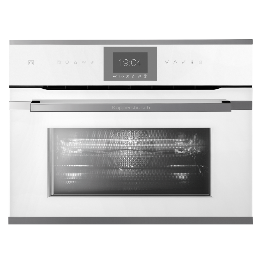 Компактный духовой шкаф с микроволнами Kuppersbusch CBM 6550.0 W3 Silver Chrome