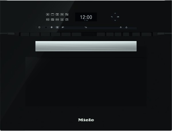 Компактный духовой шкаф с СВЧ Miele H6401BM OBSW черный обсидиан