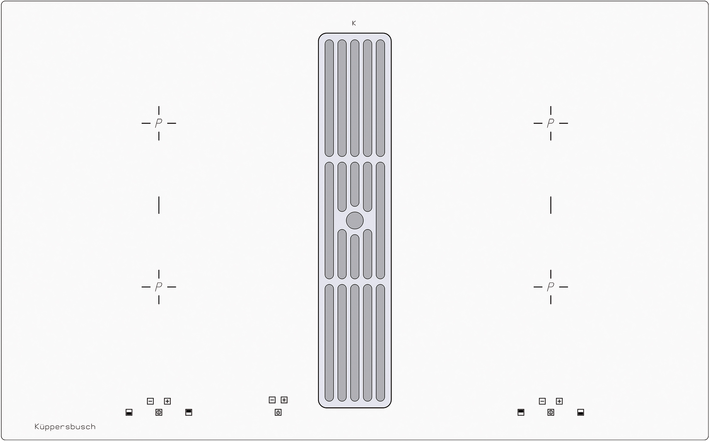 Индукционная варочная панель со встроенной вытяжкой Kuppersbusch KMI 8500.0 WR