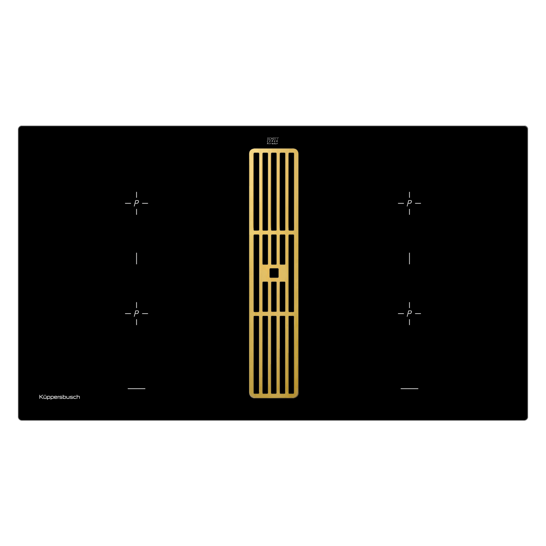 Индукционная варочная панель с вытяжкой Kuppersbusch KMI 9850.0 SR Gold