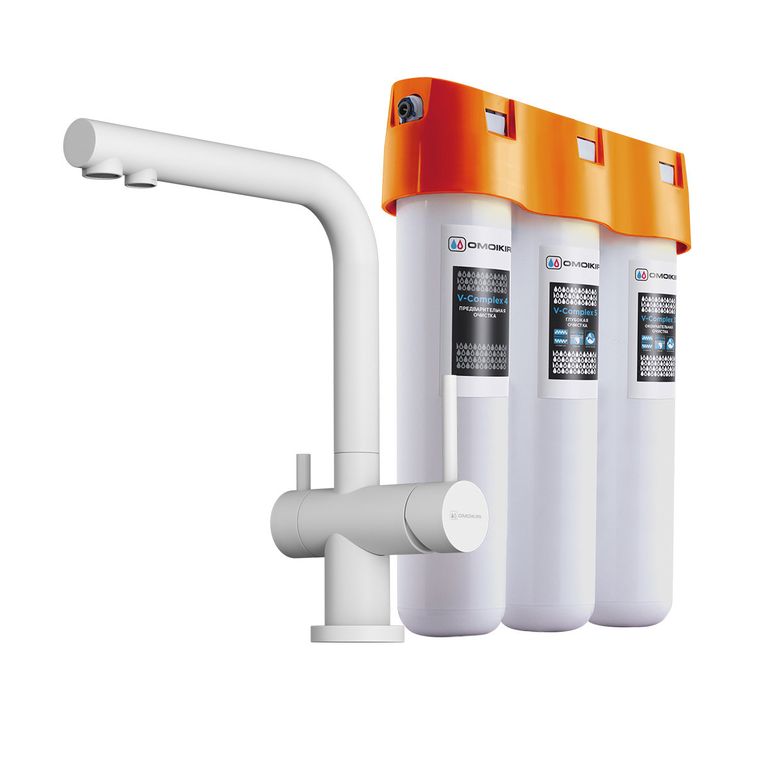 Комплект Omoikiri Nagano-WH-P + Pure drop Lite 4054.8028P