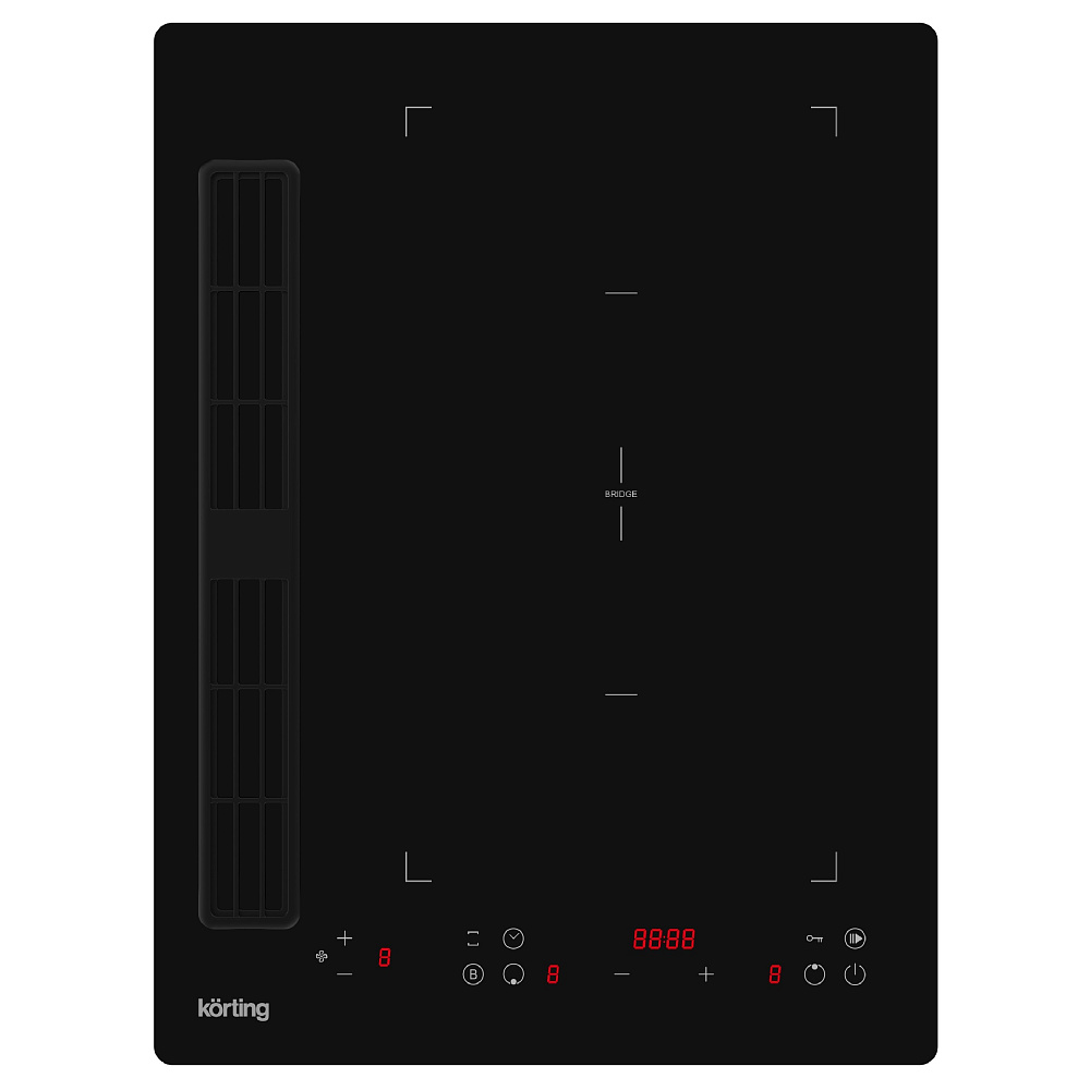 Индукционная варочная панель с вытяжкой Korting HIBH 40980 NB