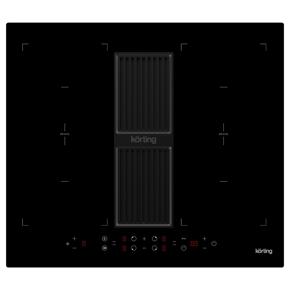 Индукционная варочная панель с вытяжкой Korting HIBH 68980 NB