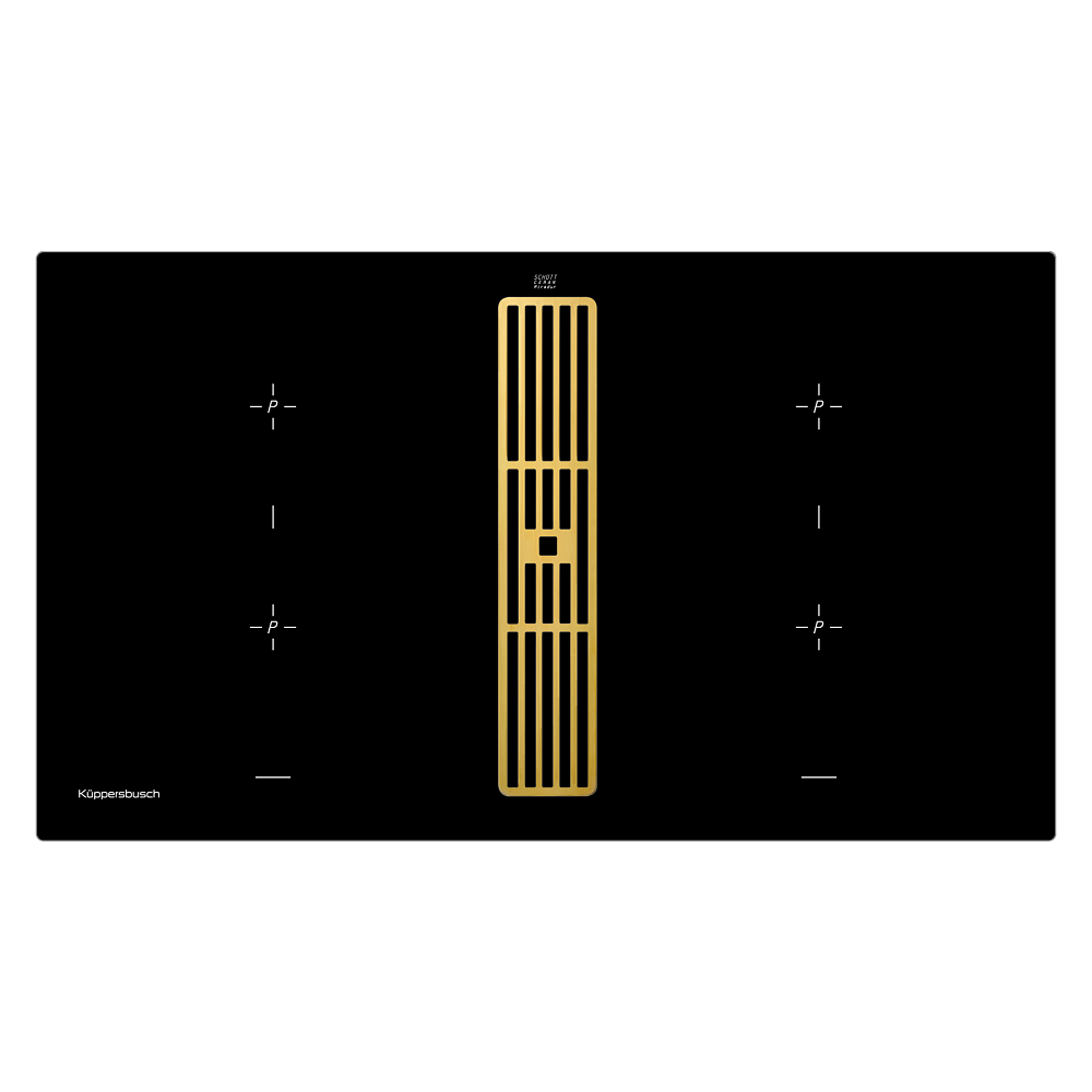 Индукционная варочная панель с вытяжкой Kuppersbusch KMI 9850.0 SR Gold