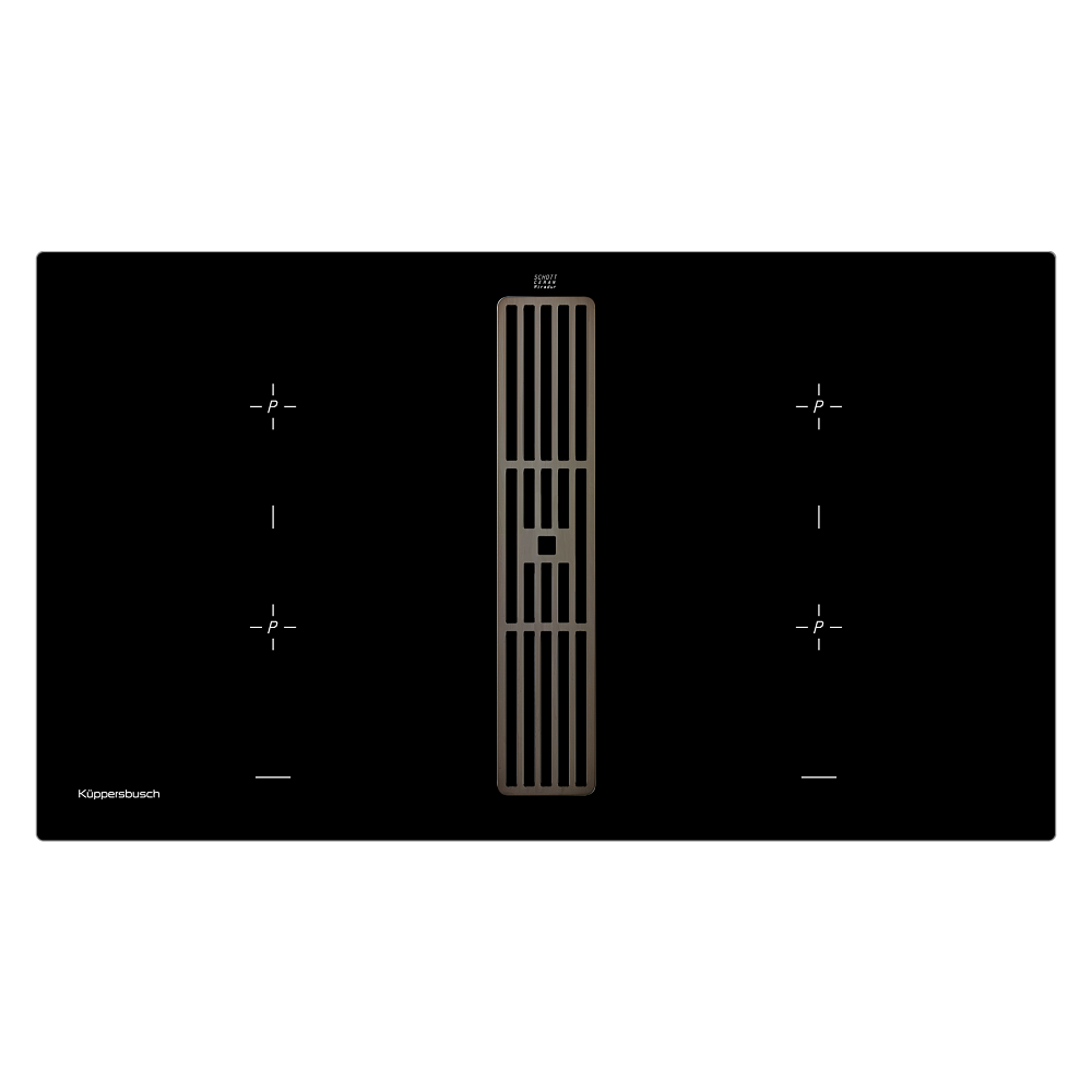 Индукционная варочная панель с вытяжкой Kuppersbusch KMI 9850.0 SR Black Chrome