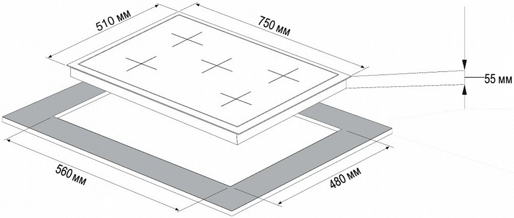 Варочная поверхность Korting HG 797 CTX