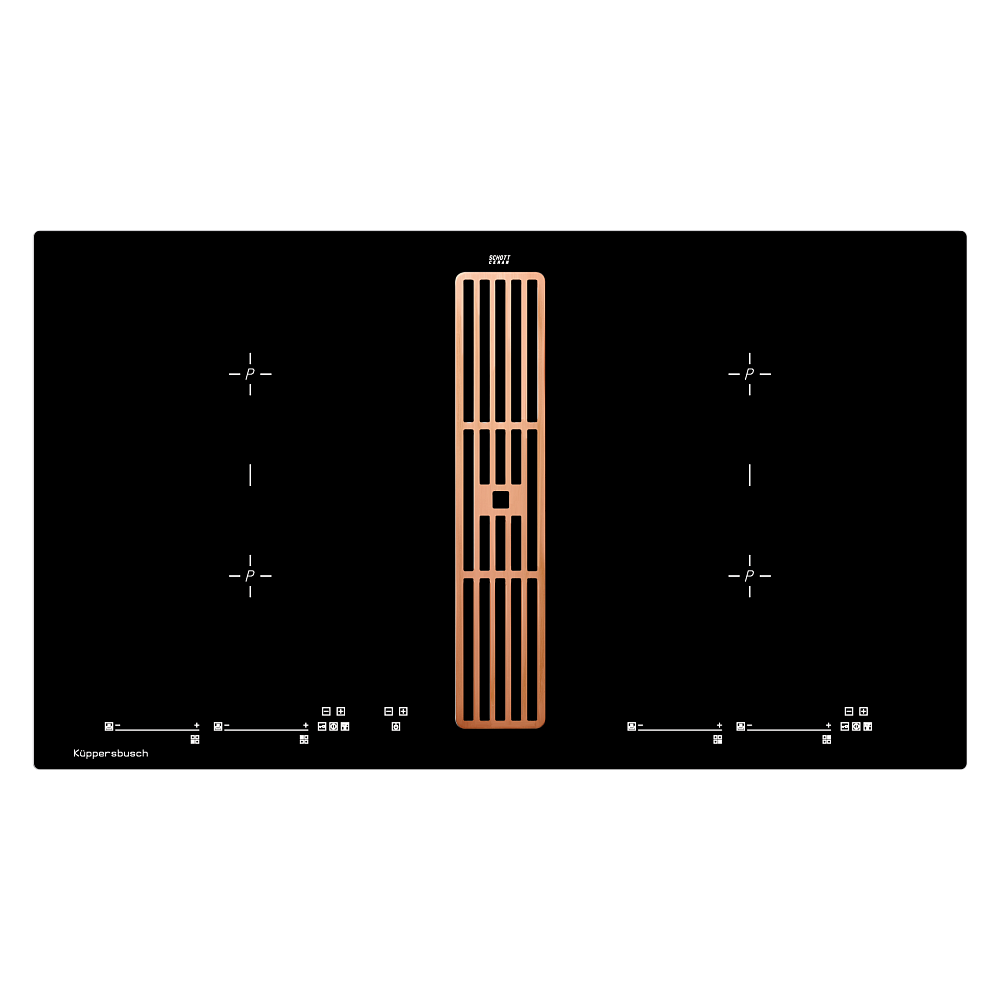 Индукционная варочная панель со встроенной вытяжкой Kuppersbusch KMI 9800.0 SR Copper