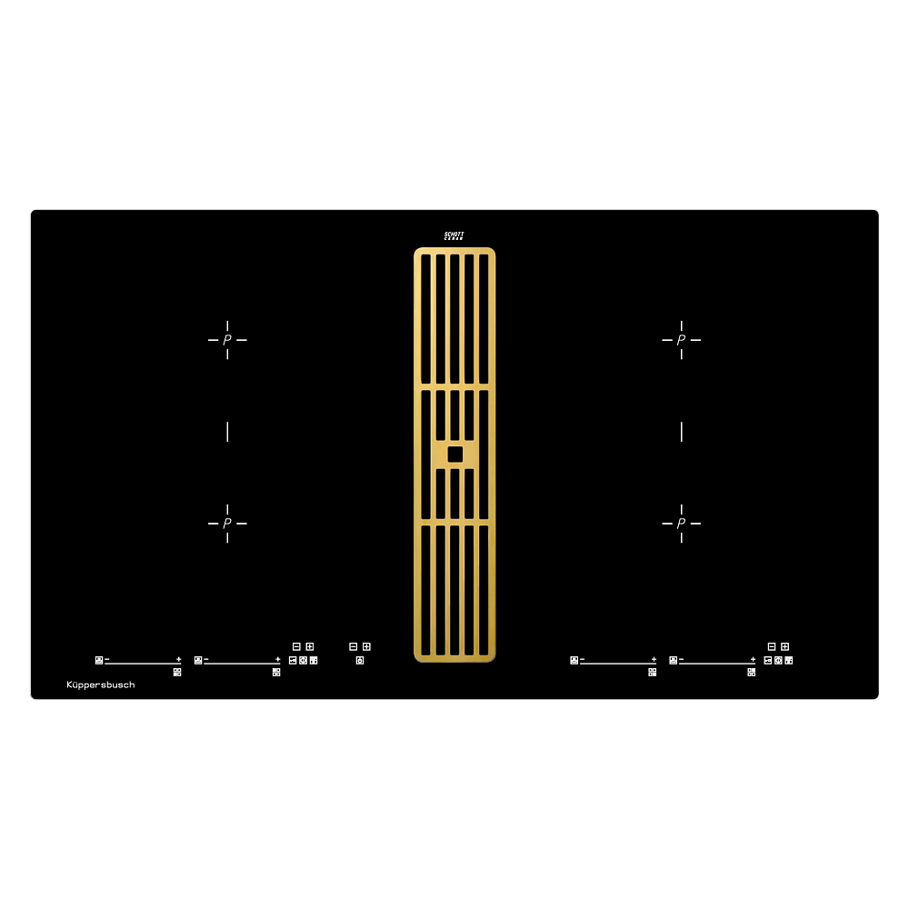 Индукционная варочная панель со встроенной вытяжкой Kuppersbusch KMI 9800.0 SR Gold