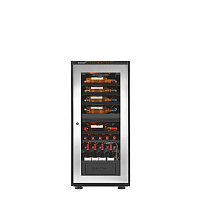 Винный шкаф EuroCave D-INSP-M Стеклянная дверь в раме Inox , Кол-во ½ поддона, шт.: 1, Кол-во выдвижных ящиков, шт.: 1, Ящики черный глянец, Двухтемпературный